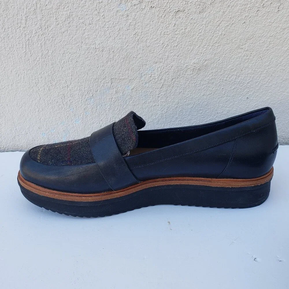 Tartan plaid platform chunky Teadale Elsa loafers - Picture 12 of 14